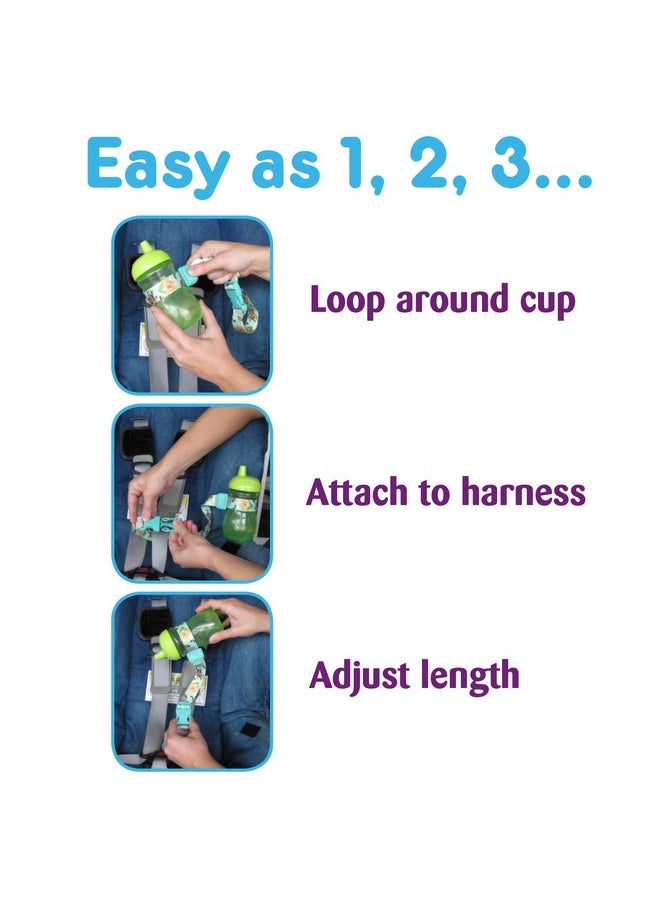 PBnJ Baby - Sippypal Sippy Cup Holder Strap Leash Tether (Black 2Pack) - Image 1