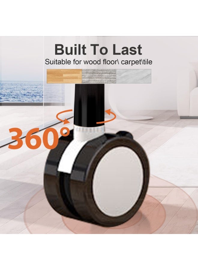 XiuWoo Universal Metal Mobile TV Stand, Wood Moveable TV Cart Easel, Height Adjustable Rolling TV Stand, Portable Floor TV Mounts for 32 to 75in LCD LED OLED 4K Screens with Wheels, Wood Media Storage Rack - Image 5