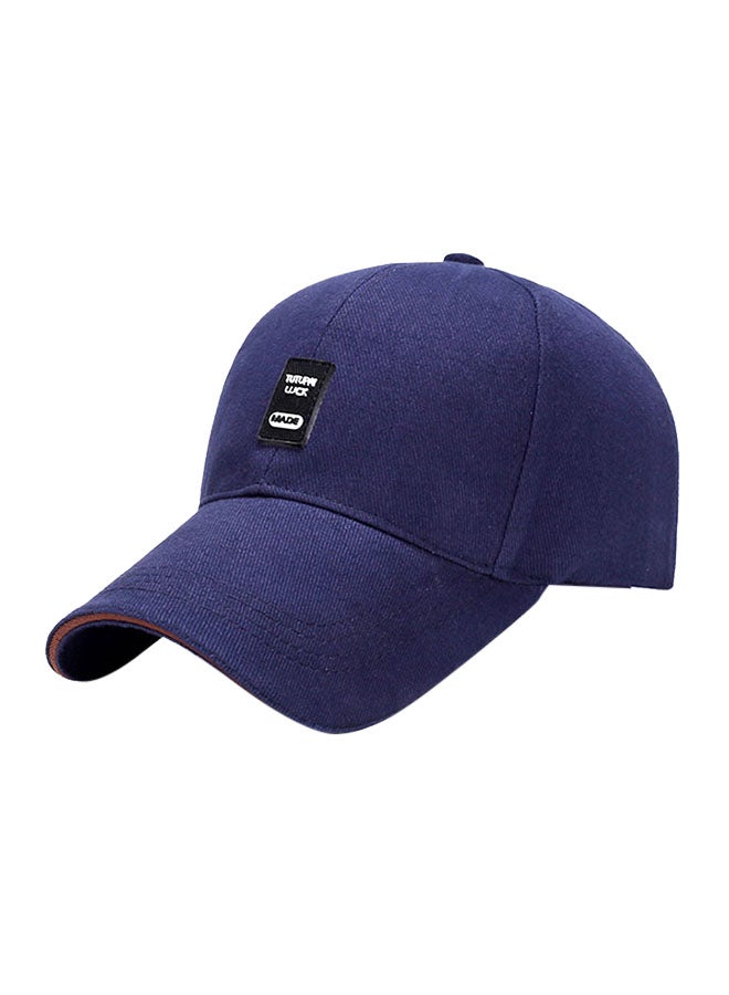 Printed Baseball Snap Back Cap Blue