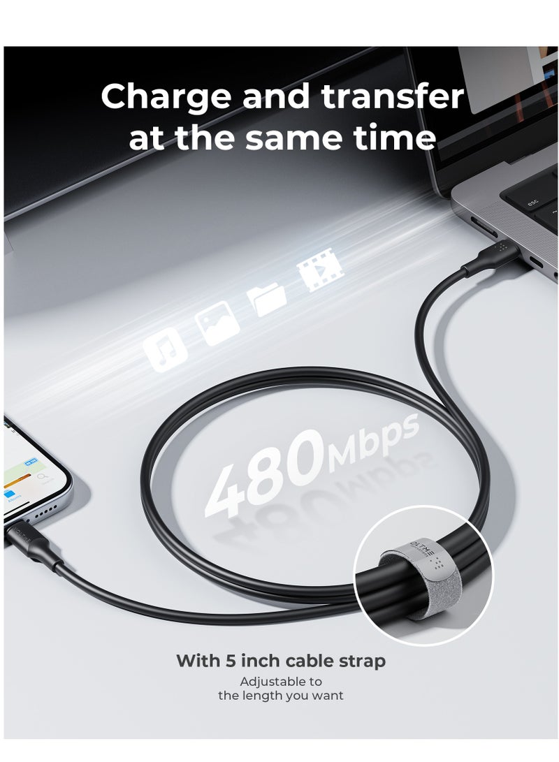 VOLTME 100W Type-C to Type-C Super Fast Charging Cable [2m, 5A PD] - USB-C to USB-C Charger Cord with E-Mark Smart Chip, Power Delivery, High-Speed ​​Data Transfer & Durable Heavy-Duty Design - Tangle-Free, Long Lifespan, Universal Compatibility for iPhone Air, iPhone 17/17 Pro/17 Pro Max/16/15 Series, Samsung Galaxy S25/S24/S23 Ultra, MacBook Pro/Air, iPad Pro/Air, Pixel & Most Android Devices (Black) - Image 3