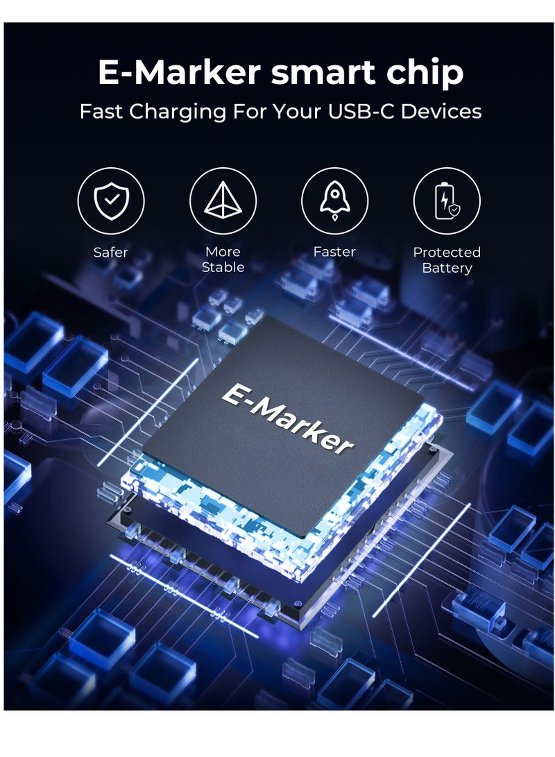 VOLTME 100W Type-C to Type-C Super Fast Charging Cable [2m, 5A PD] - USB-C to USB-C Charger Cord with E-Mark Smart Chip, Power Delivery, High-Speed ​​Data Transfer & Durable Heavy-Duty Design - Tangle-Free, Long Lifespan, Universal Compatibility for iPhone Air, iPhone 17/17 Pro/17 Pro Max/16/15 Series, Samsung Galaxy S25/S24/S23 Ultra, MacBook Pro/Air, iPad Pro/Air, Pixel & Most Android Devices (Black) - Image 5