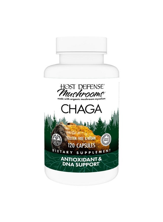 Host Defense Chaga Capsules - Immune System Support Supplement - Chaga Mushroom Capsules for Antioxidant Activity Support - Dietary Mushroom Supplement - 120 Capsules (60 Servings)* - Image 1