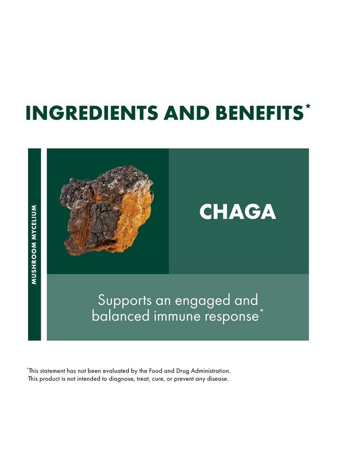 Host Defense Chaga Capsules - Immune System Support Supplement - Chaga Mushroom Capsules for Antioxidant Activity Support - Dietary Mushroom Supplement - 120 Capsules (60 Servings)* - Image 4