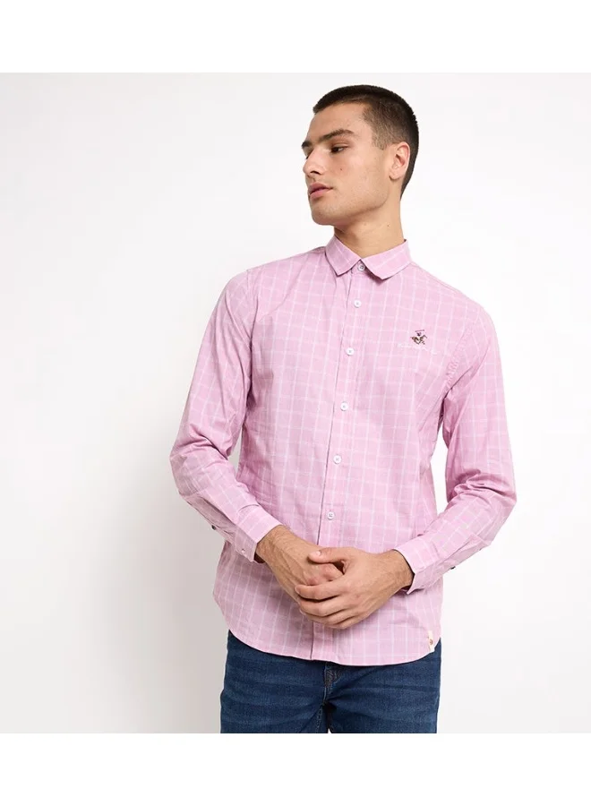 BEVERLY HILLS POLO CLUB Logo Embroidered Long Sleeves Shirt