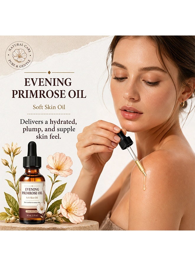 QINGLING Evening Primrose Oil, Natural Soft Skin Oil, Nourishing Balancing Facial & Body Care Oil 30ml - Image 4
