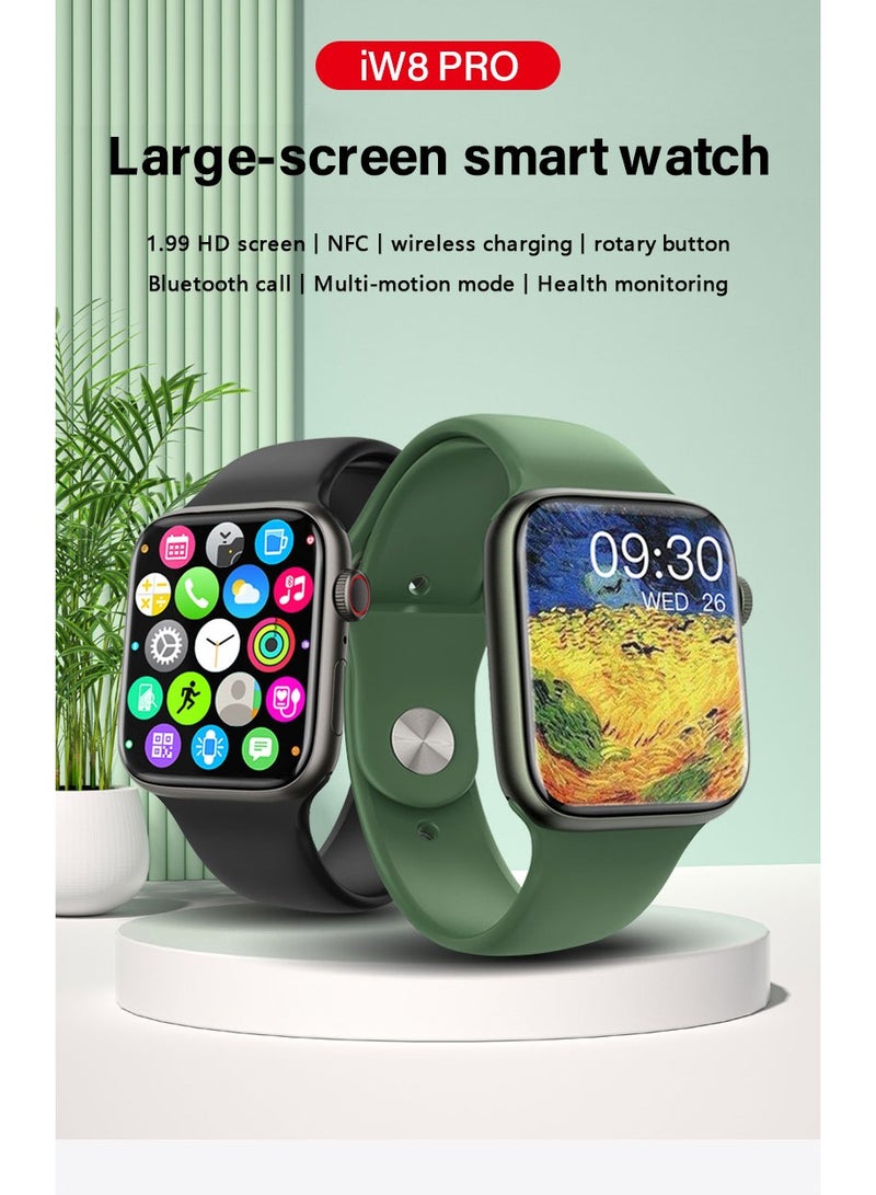 SAB IW8 PRO smart watch-1.99 inch IPS full touch screen/wireless charging/support NFC/blood oxygen heart rate detection - Image 2