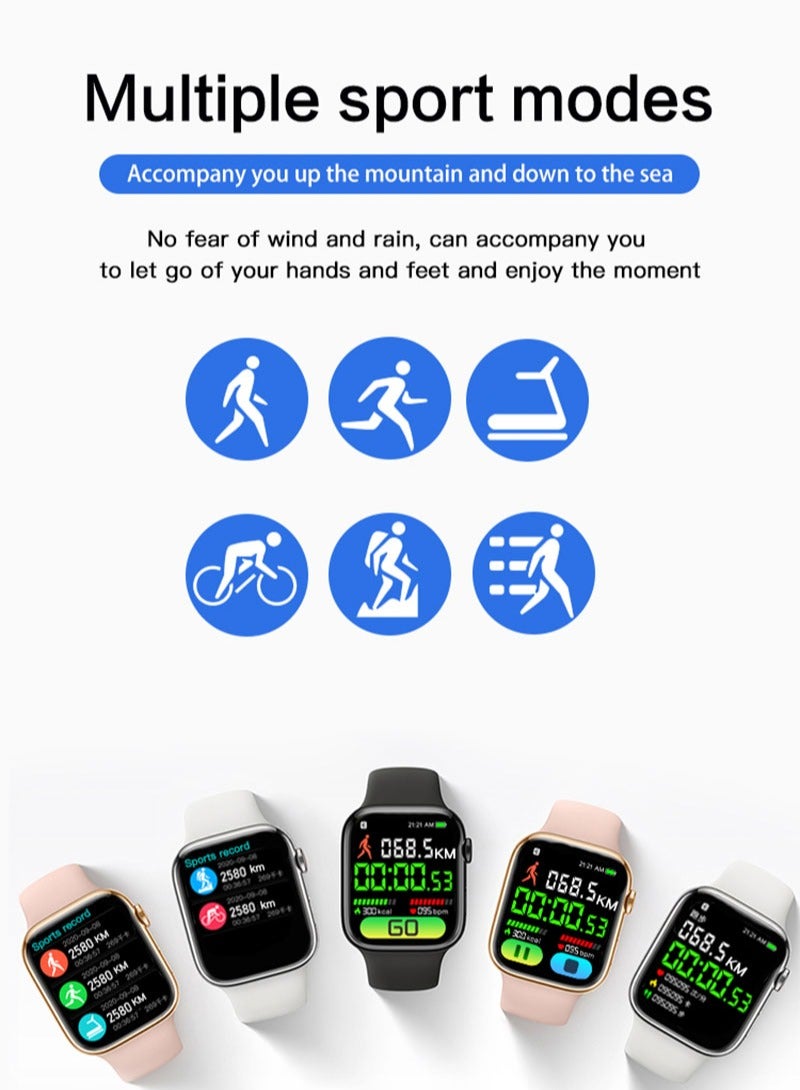 SAB IW8 PRO smart watch-1.99 inch IPS full touch screen/wireless charging/support NFC/blood oxygen heart rate detection - Image 4