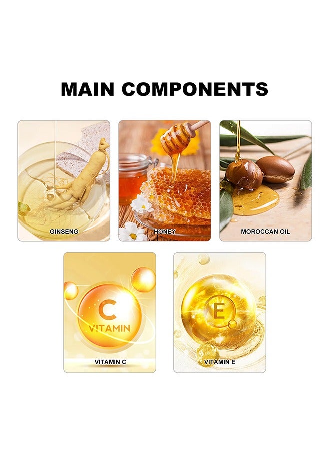 HOEGOA Hair Vitamin Essence Capsules, Hair Moisturizing Essence Formula, Contains Vitamin C E Vitamin B5, Morocco oil, Honey, Repair Damaged Hair (Golden 30pcs) - Image 2