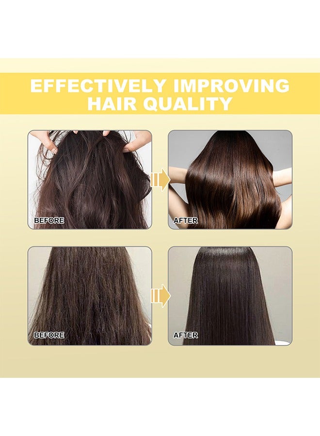 HOEGOA Hair Vitamin Essence Capsules, Hair Moisturizing Essence Formula, Contains Vitamin C E Vitamin B5, Morocco oil, Honey, Repair Damaged Hair (Golden 30pcs) - Image 4