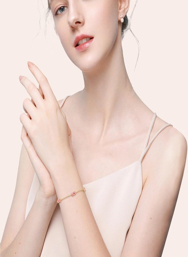 GexTyde Gold Birthstone Bracelets for Women Dainty Simple Women Link Bracelet Fine Jewelry Christmas Mother's Day Birthday Gifts for Women Wife Girlfriend Her - Image 5