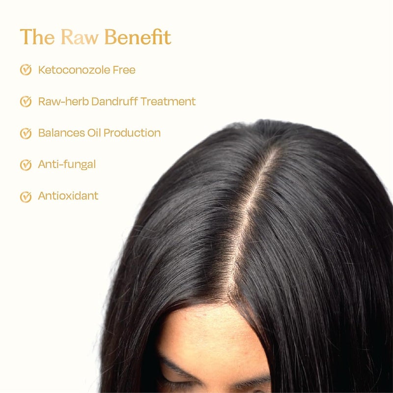 Sacred Grove Anti Dandruff Hair Mask  Fights Dandruff  Flaking  Neem Lemon Peel  Amla  Made with 7 Potent Raw Herbs  Prevents Scalp Itching  Irritation  ChemicalFree ZeroSynthetics Formula  200g - Image 3