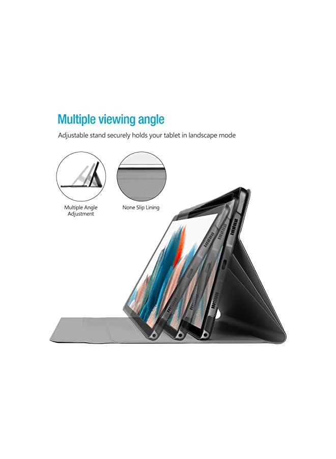 Procases Galaxy Tab A8 10.5 Inch 2022 Keyboard Case, Protective Cover Case With Detachable Wireless Keyboard For Galaxy Tab A8 10.5" X200 X205 X207 2022 –Black - Image 4