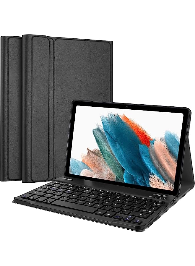 Procases Galaxy Tab A8 10.5 Inch 2022 Keyboard Case, Protective Cover Case With Detachable Wireless Keyboard For Galaxy Tab A8 10.5" X200 X205 X207 2022 –Black - Image 1
