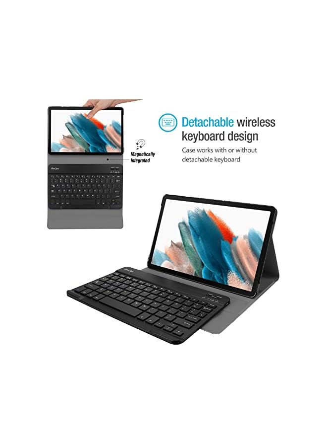 Procases Galaxy Tab A8 10.5 Inch 2022 Keyboard Case, Protective Cover Case With Detachable Wireless Keyboard For Galaxy Tab A8 10.5" X200 X205 X207 2022 –Black - Image 3
