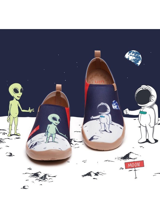 UIN Men's Casual Walking Travel Shoes Slip On Knitted Loafers Lightweight Comfort Air Painted Fashion Sneaker, Nice to Meet U, 10.5 - Image 3