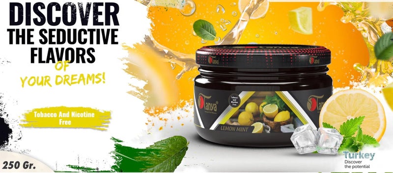 Tanya Tanya Herbal 100% Nicotine And Tobacco Free Shisha Hookah Flavors 250G Bag (Lemon mint)  - Image 2