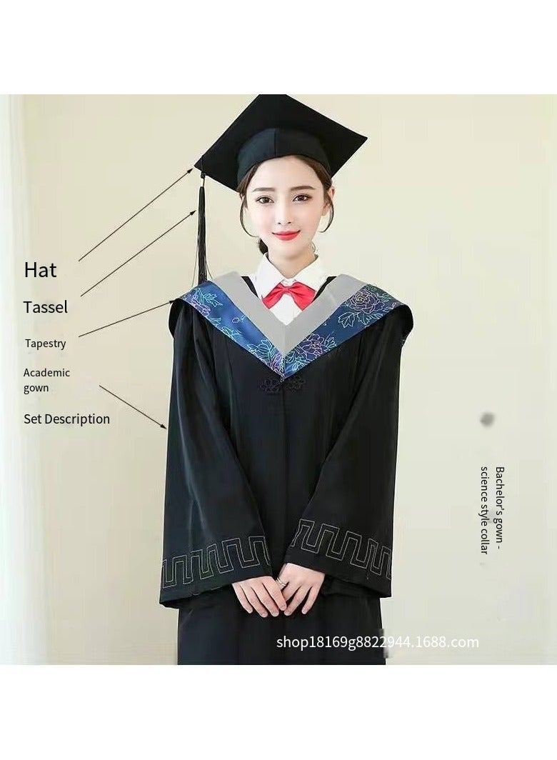 general Graduation Gown Set – Bachelor/Master/Doctorate Academic Regalia with Hood & Cap for Men & Women - Image 1
