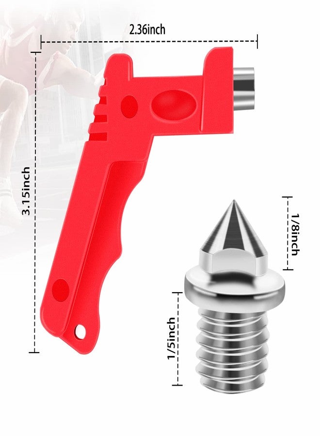 JULMELON 120PCS 1/8 inch Hard Stainless Steel Golf Shoe Spikes with Spike Wrench, Replacement Cross Country Spikes for Sprint Sports Short Running Track Shoes - Image 2