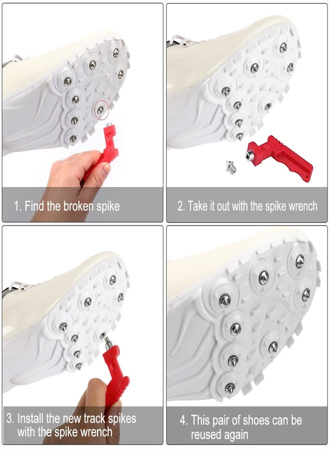 JULMELON 120PCS 1/8 inch Hard Stainless Steel Golf Shoe Spikes with Spike Wrench, Replacement Cross Country Spikes for Sprint Sports Short Running Track Shoes - Image 4