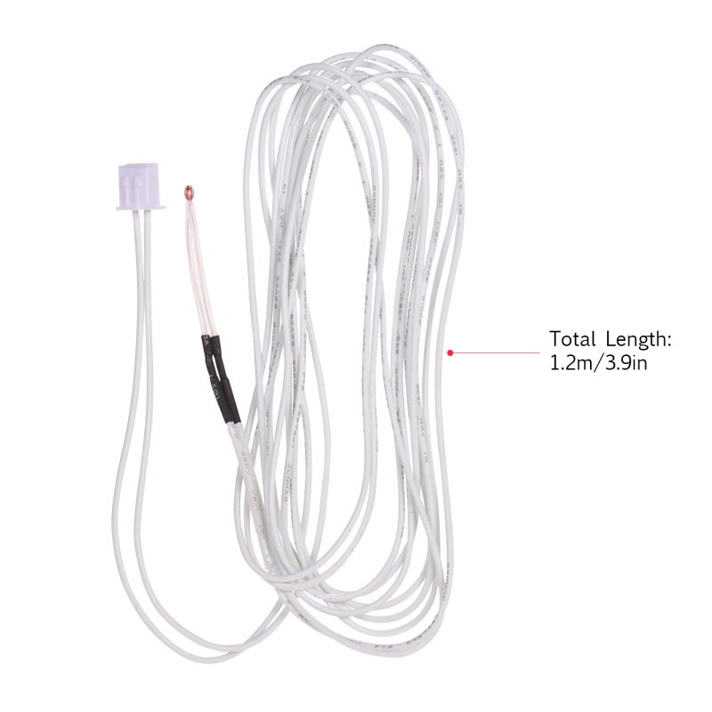 100K Thermistor Sensor: 100K Ohm Temp Sensor With Female Pin Head - 1.2m High Temperature Insulated Wire for 3D Printer Heated Bed & Extruder - Image 2