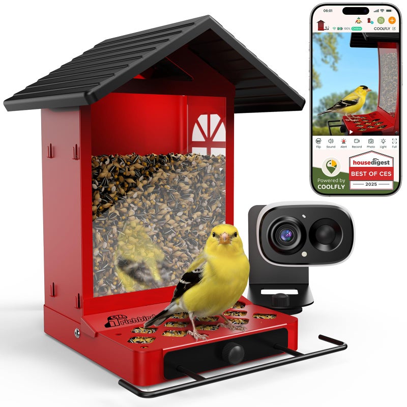 Richbird Smart Bird Feeder with Camera, 2.5K Ultra-HD Live Stream Bird House Camera, Free AI Identify Bird Species, Solar Powered Bird Feeder with 2.4L Large Capacity, Ideal Gift for Bird Lovers - Image 1