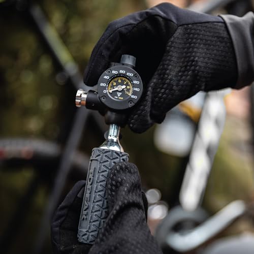 Topeak AirBooster G2 C02 Inflator, 160 Psi / 11 Bar with a 1-1/2" Analog Gauge, Fits Presta and Schrader Valves - Image 4