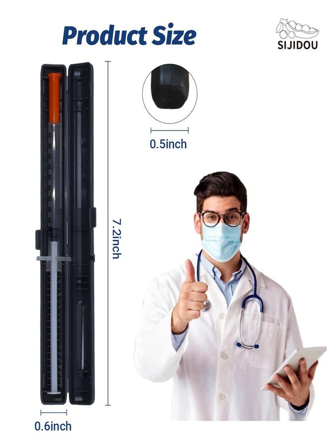 sijidou Portable Travel Insulin Case for Prefilled Syringe, Discrete Syringe Holders for Diabetes (Black | 2 Pack) - Image 5