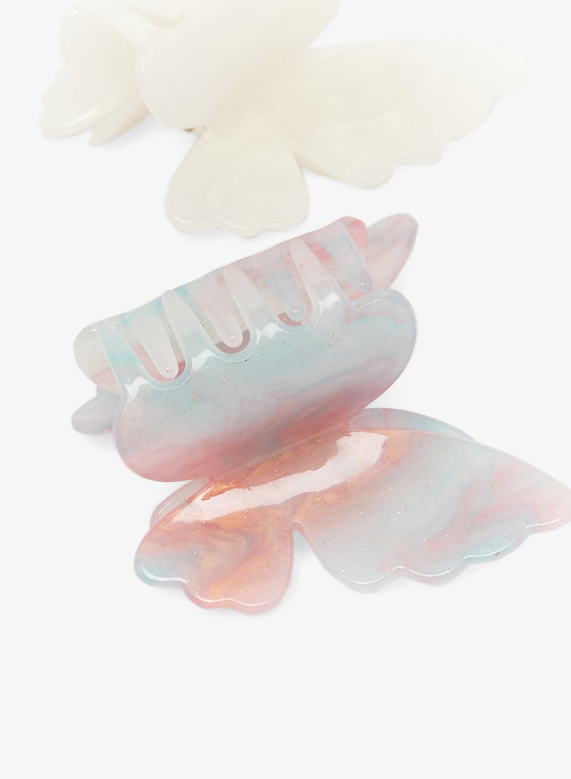 جينجر مشبك شعر فراشة باستيل عبوتين - Image 3