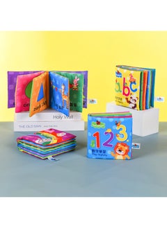 ماركة غير محددة كتاب قماش كبير ثلاثي الأبعاد للأطفال، الحروف الإنجليزية والأرقام، تنوير الطفل، التعليم المبكر، لعبة ورقية قابلة للتمزيق - اللون: الإدراك الرقمي (النسخة الصينية والإنجليزية)  - Image 3