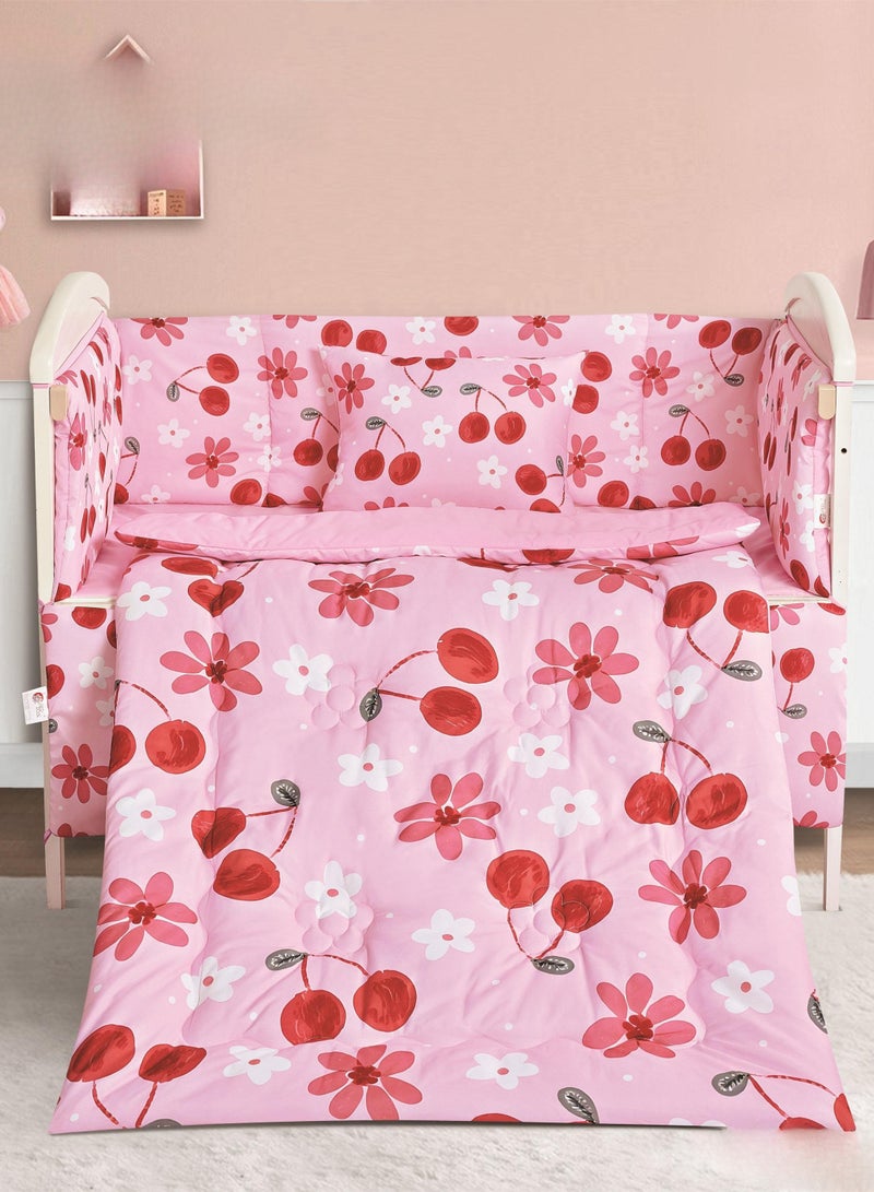 برايدس مفرش موآليد بحواجز 5 قطع - لارك - أبيض - وردي - Image 1