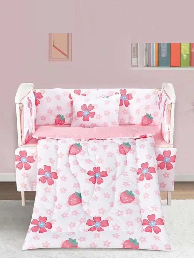 برايدس مفرش موآليد بحواجز 5 قطع - لارك - أبيض - وردي - Image 2