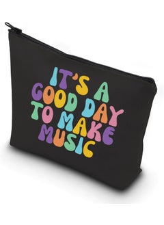 WCGXKO WCGXKO Music Lover Gift Music Teacher Makeup Zipper Touch Bag It's A Good Day To Make Music Cosmetic Bag (Make Music) 