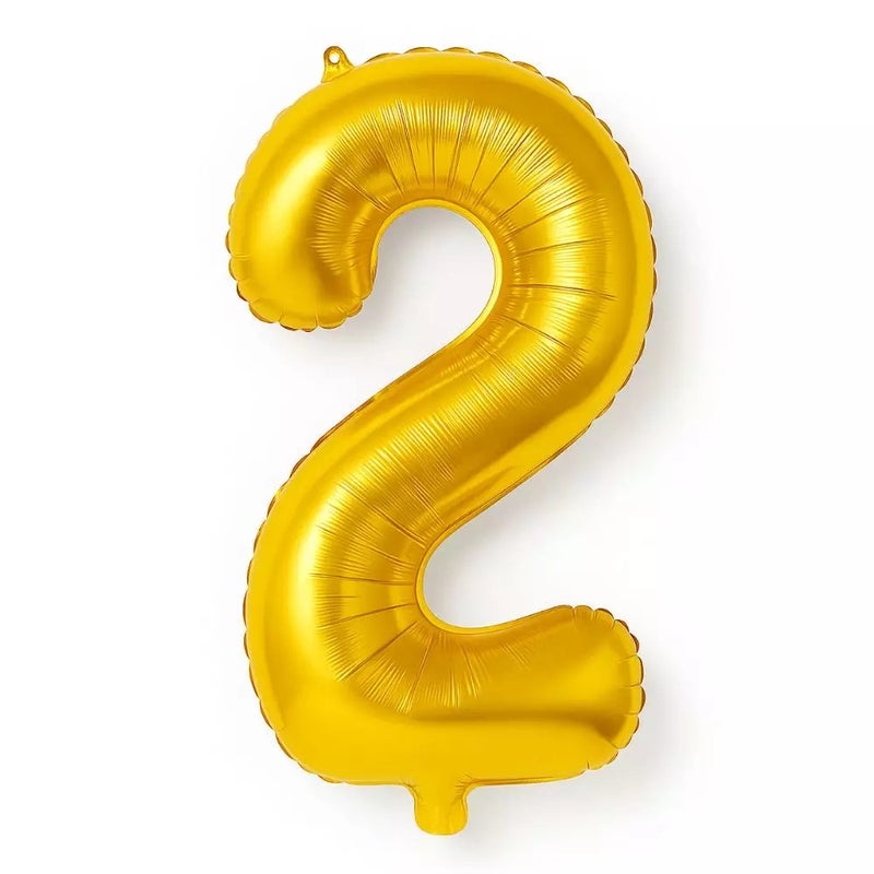 Number 2 Hanging Foil Balloon For All Types Of Party Decorations 32inch- Golden