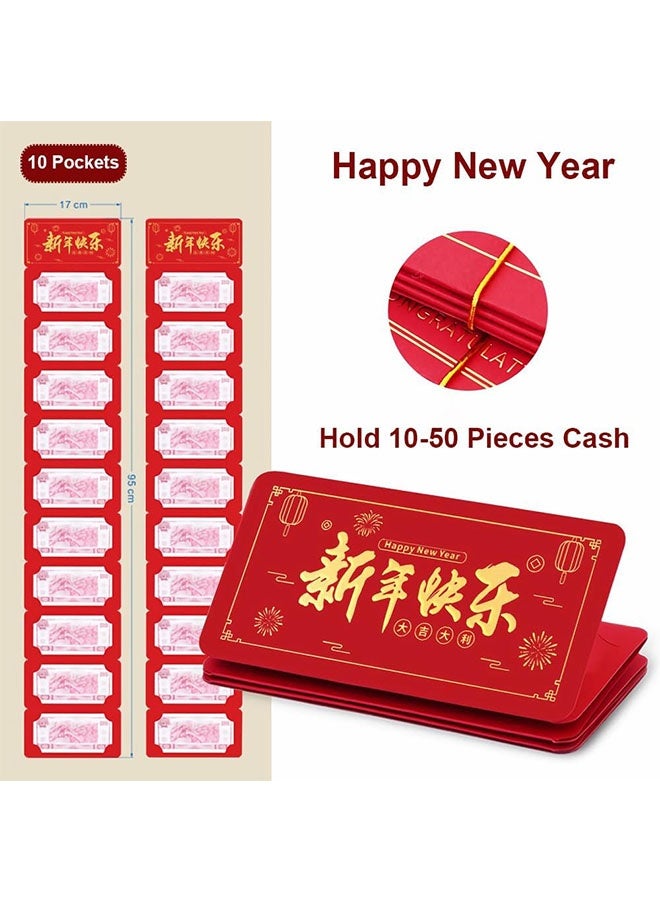 المظروف الحمراء لمهرجان الربيع 2026 ، الإبداعية Hongbao الممتدة من 10 Poackets ، الصينية |سنة جديدة سعيدة | ، الاحتفال بالسنة الجديدة القمرية الصينية للخيل ولم شمل العائلة - Image 2