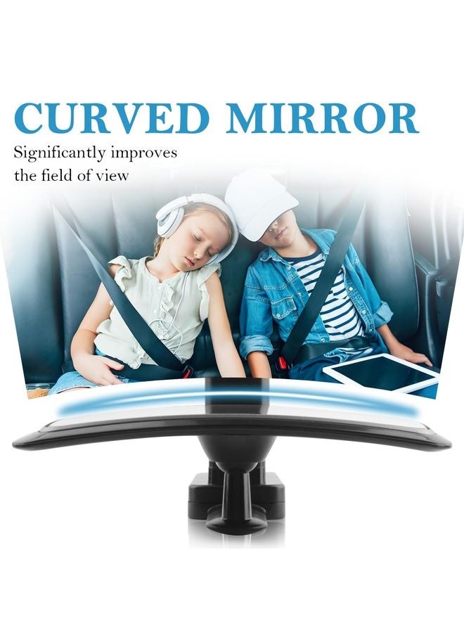 HOMESTAR 360° Curved Baby Car Mirror without Dead Angle,Clip on Car Seat Mirror for Baby Rear Facing Clips Onto Rearview Mirror,Adjustable Baby Mirror for Car SUV Truck - Image 4