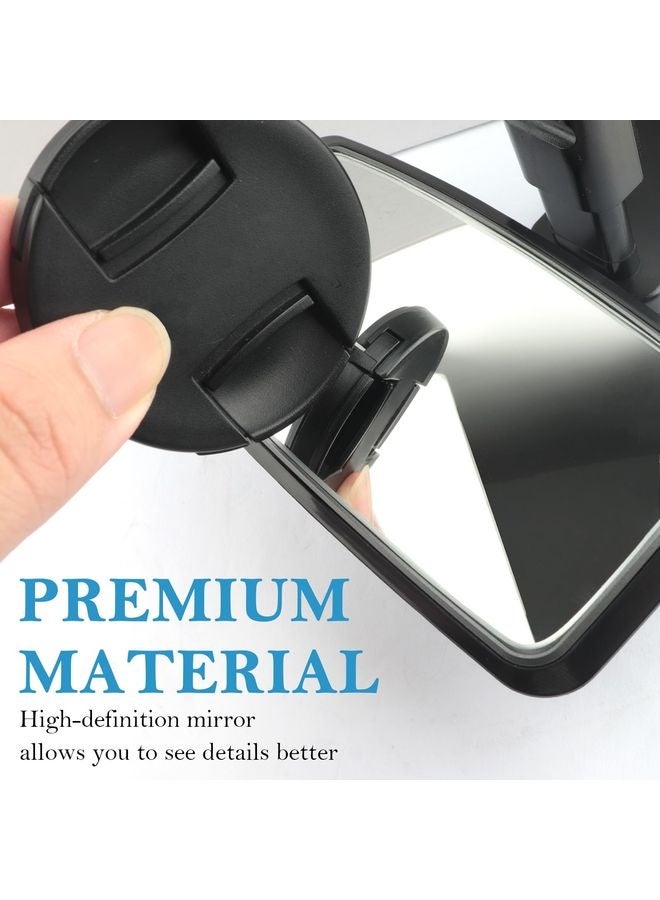 HOMESTAR 360° Curved Baby Car Mirror without Dead Angle,Clip on Car Seat Mirror for Baby Rear Facing Clips Onto Rearview Mirror,Adjustable Baby Mirror for Car SUV Truck - Image 3