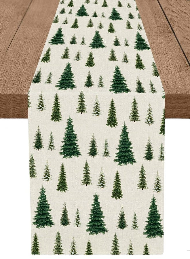 GAGEC Christmas Table Runner Christmas Tree 13 x 72 Inch Xmas Long Table Runner for Winter Holiday Home Kitchen Dining Table Decor - Image 1