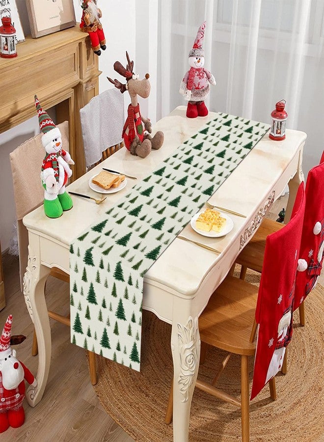GAGEC Christmas Table Runner Christmas Tree 13 x 72 Inch Xmas Long Table Runner for Winter Holiday Home Kitchen Dining Table Decor - Image 5