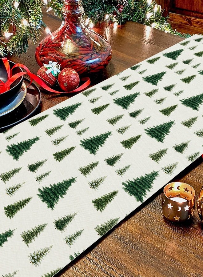 GAGEC Christmas Table Runner Christmas Tree 13 x 72 Inch Xmas Long Table Runner for Winter Holiday Home Kitchen Dining Table Decor - Image 4