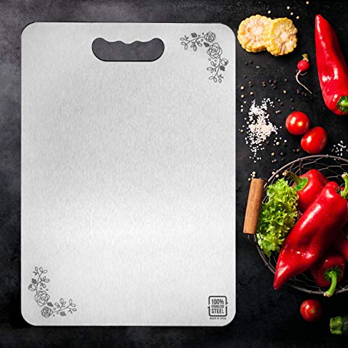 DarkShri Stainless Steel Chopping Board Vegetable,Fruit Cutter,Multipurpose Chopping and Cutting Board for Kitchen - Image 2