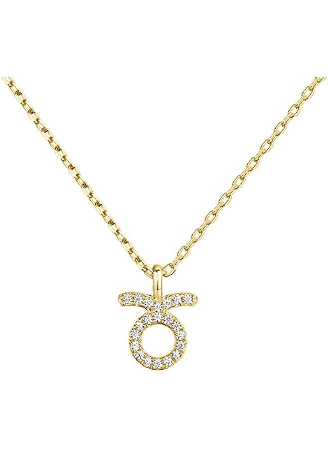 PAVOI 14K Gold Plated Cubic Zirconia Astrology Necklaces for Women - Zodiac Pendant Jewelry Gifts - Zodiac Sign Pendant Necklaces - Image 1