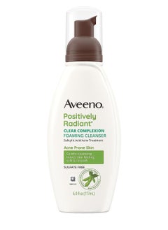 Aveeno Aveeno Clear Complexion Foaming Oil-Free Facial Cleanser with Soy Extract & 0.5% Salicylic Acid, Acne Treatment Face Wash for Acne-Prone Skin, Sulfate-Free & Hypoallergenic, 6 fl. Oz  - Image 1