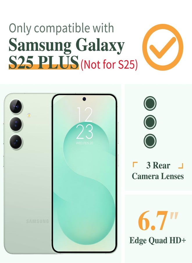 GVIEWIN for Samsung Galaxy S25 Plus Case with Screen Protector & Camera Lens Protector, [Non Yellowing] Clear Floral Hard Shockproof Bumper Women Phone Case for S25 Plus 6.7" (Vibrant Spring) - Image 2