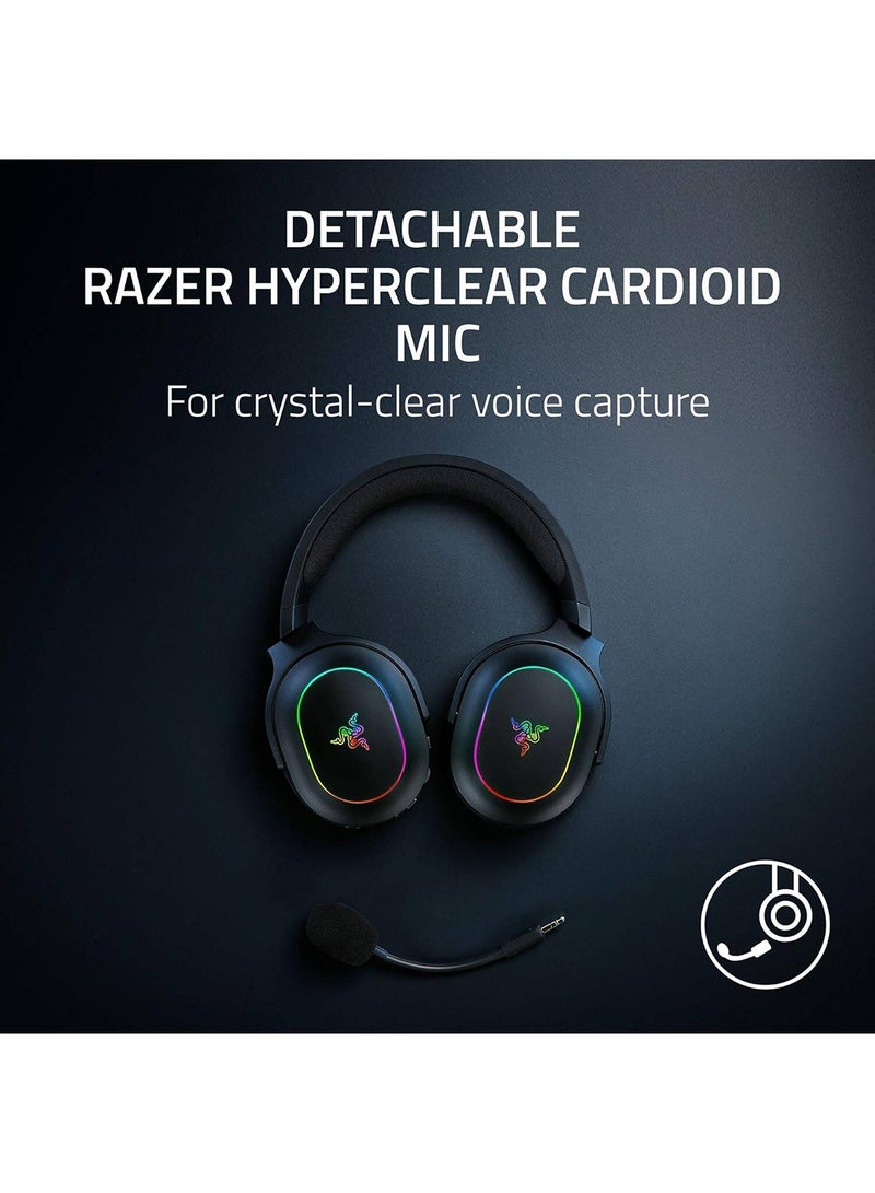 Razer Barracuda X Chroma Gaming Headphones, 40mm Razer TriForce, Detachable Razer HyperClear Cardioid Mic, 7.1 Surround Sound, 6-Zone Earcup Lighting, Black I RZ04-05220100-R3M1 - Image 4