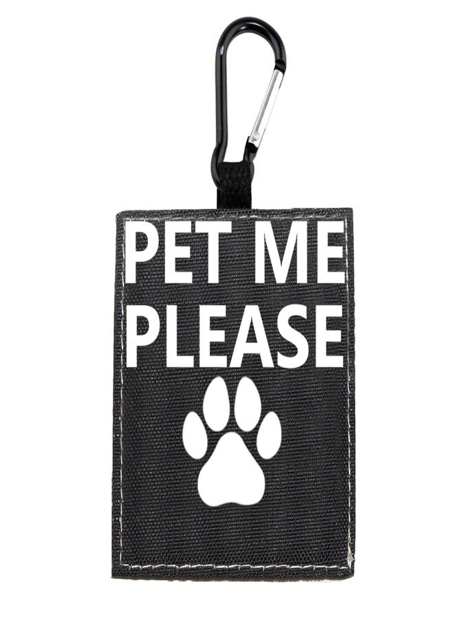BLUPARK Funny Dog Leash Sleeve Pet Me Please Dog Leash Wrap Wrap Alert Hanging ID Patch Tag Pet Birthday Gift(Pet Me Please-Tag) - Image 1
