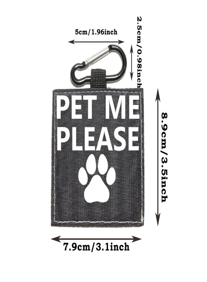 BLUPARK Funny Dog Leash Sleeve Pet Me Please Dog Leash Wrap Wrap Alert Hanging ID Patch Tag Pet Birthday Gift(Pet Me Please-Tag) - Image 2