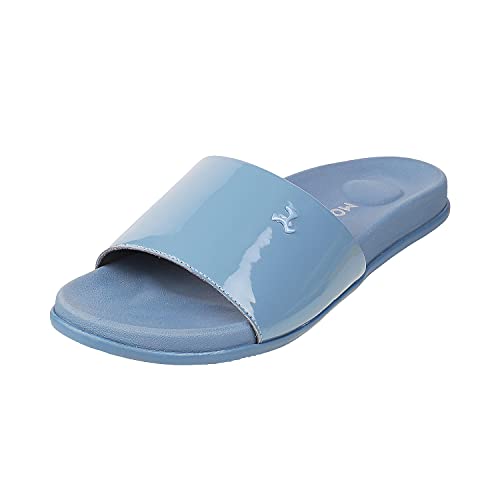 Mochi Womens Synthetic Blue Slip Ons (Size (3 UK (36 EU)) - Image 1
