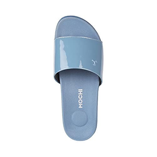 Mochi Womens Synthetic Blue Slip Ons (Size (3 UK (36 EU)) - Image 5