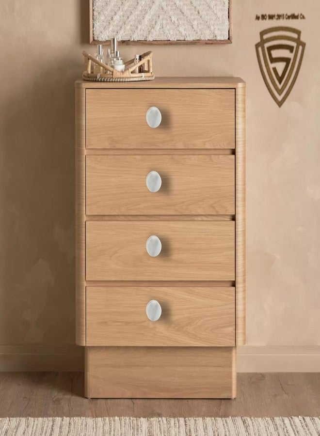 S-GUARD Marble Stone Cabinet, Wardrobe Furniture Knobs | Table Racks | Furtiture Eatching Knobs | Round Knob-Antique Finish | Perfect for Home, Kitchen & Office Drawers | Pack of 6 (White) - Image 3