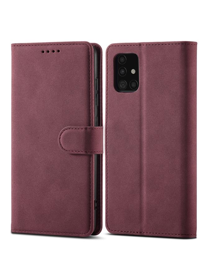 S-TOP Case For Samsung Galaxy A31 Frosted Anti-theft Brush Horizontal Flip Leather Case with Holder & Card Slots & Wallet - Image 1